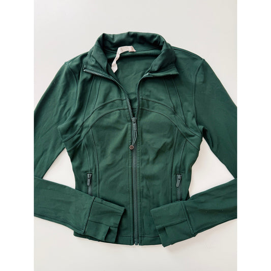 Lululemon rainforest green cropped define jacket - size 2
