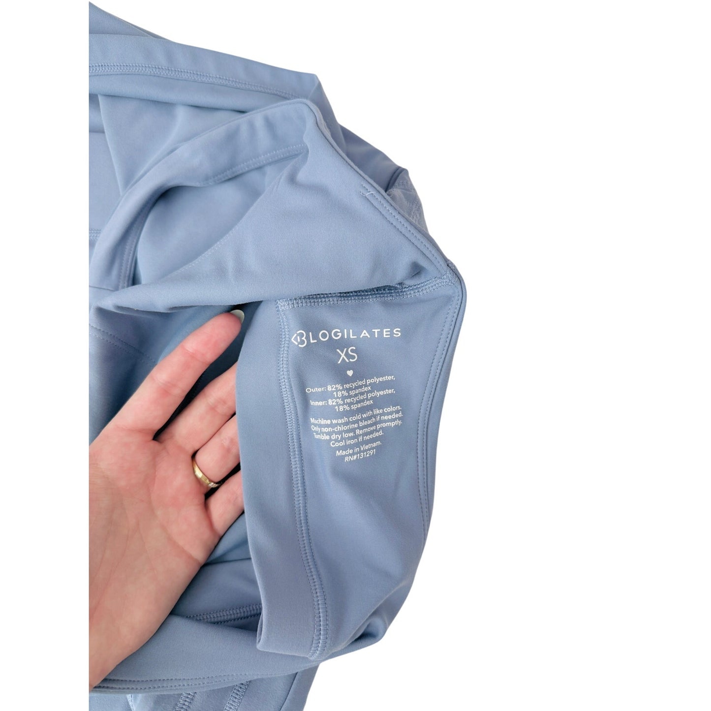 Blogilates blue halter athletic dress - size xsmall