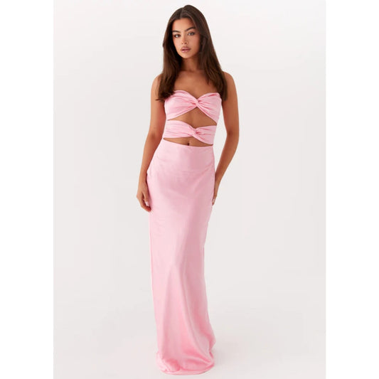 Peppermayo red tianna strpess maxi dress - size 8