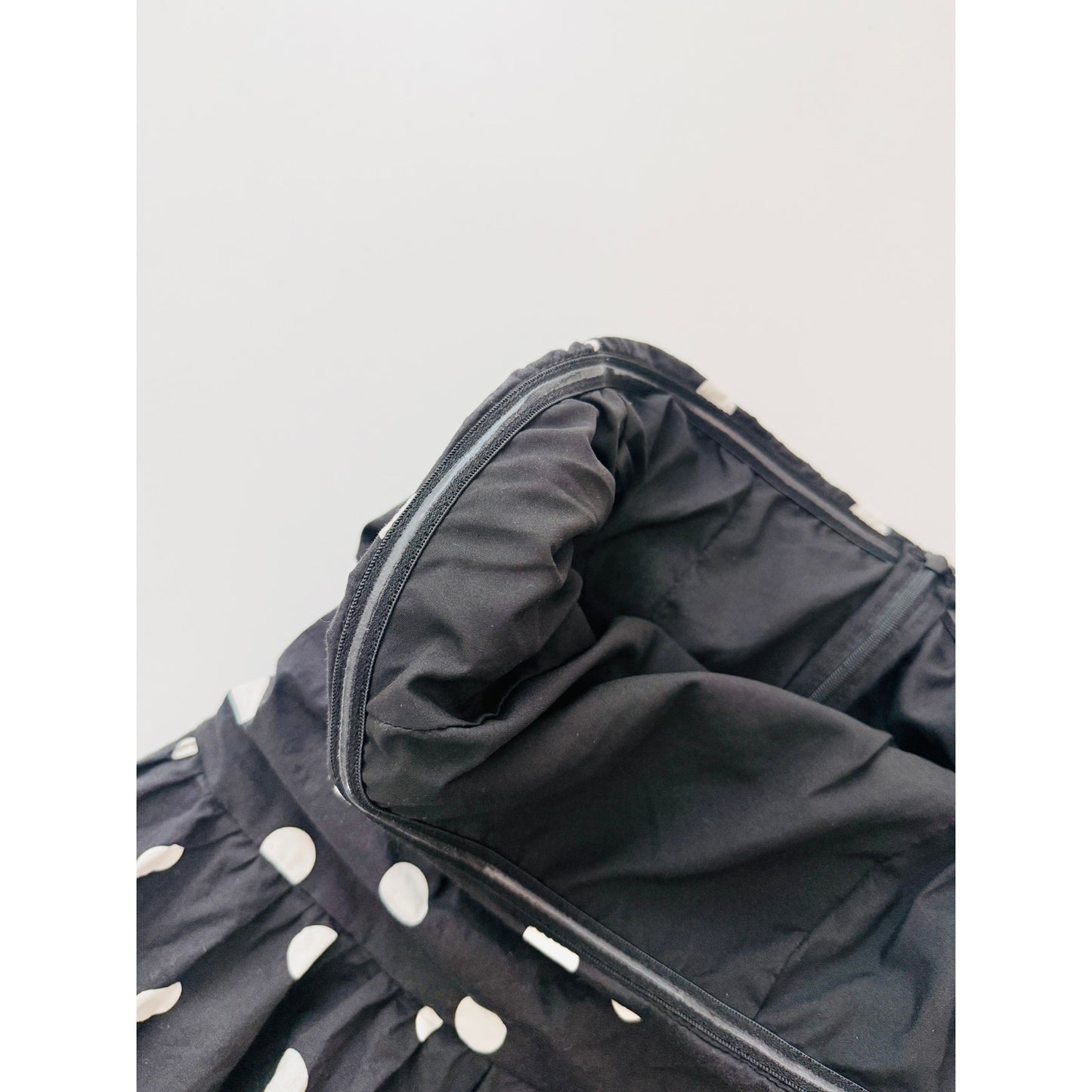 commense black polka dot strapless maxi dress - size small