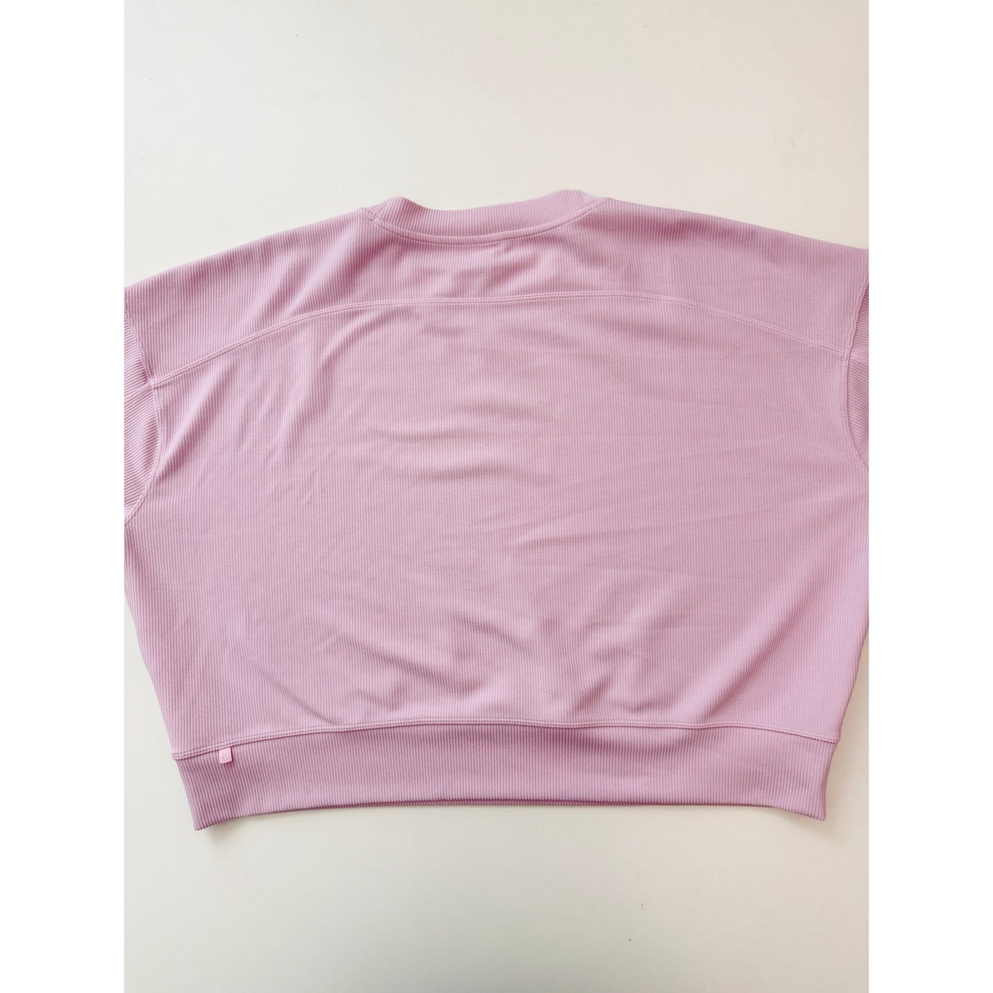 lululemon meadowsweet pink ribbed softstreme crewneck sweatshirt- size 12