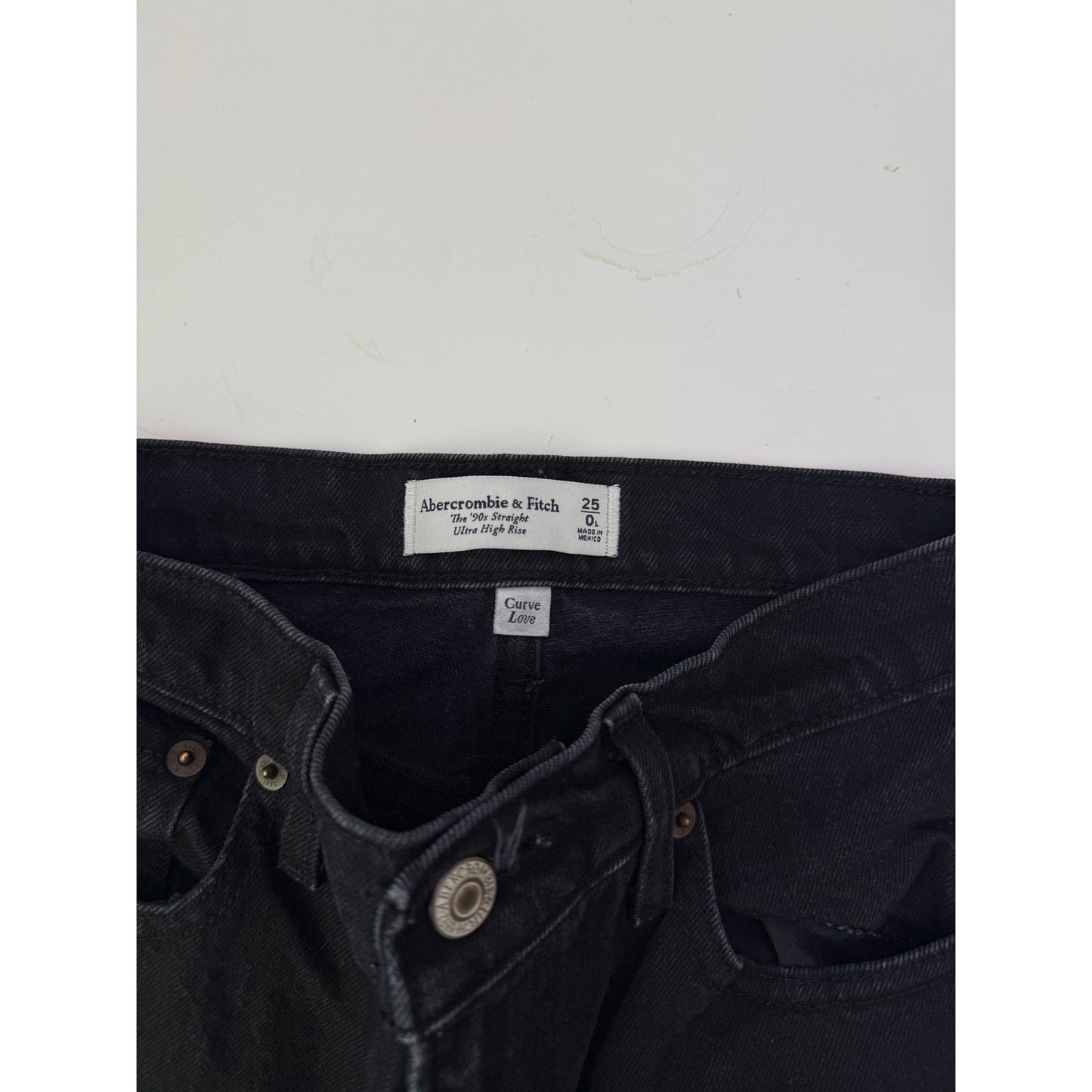 Abercrombie 90's straught ultra high rise jeans - curve love 0/25 LONG