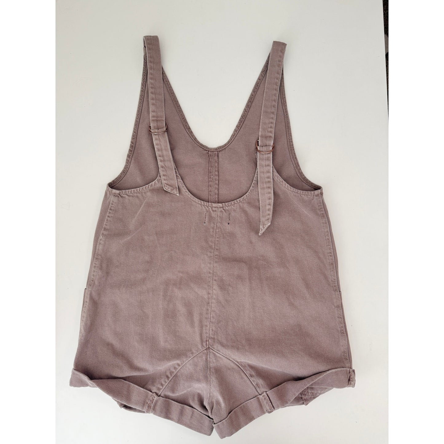 Free people brown high roller short overalls - size medium
