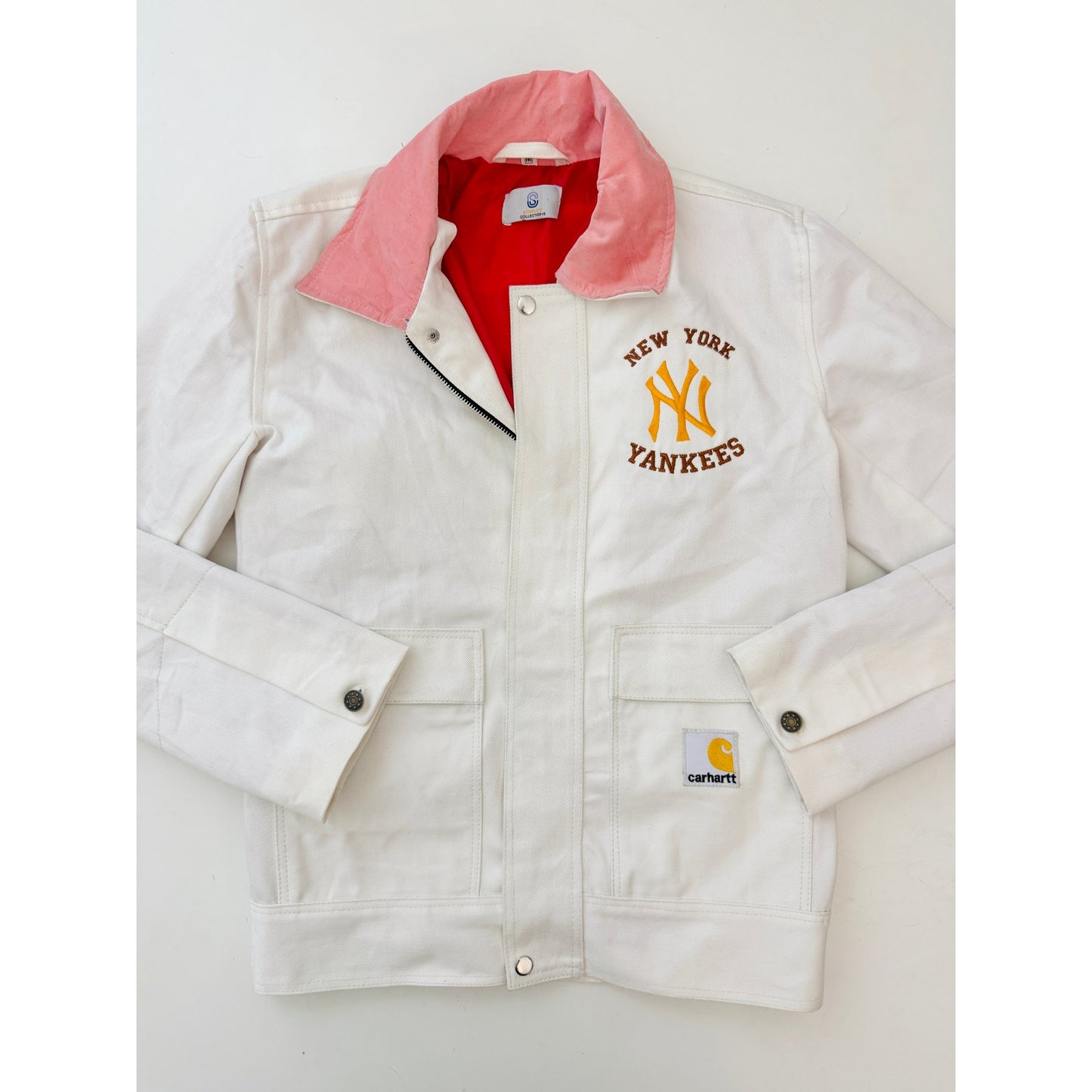 Vintage carhartt x NY yankees trucker jacket - size medium
