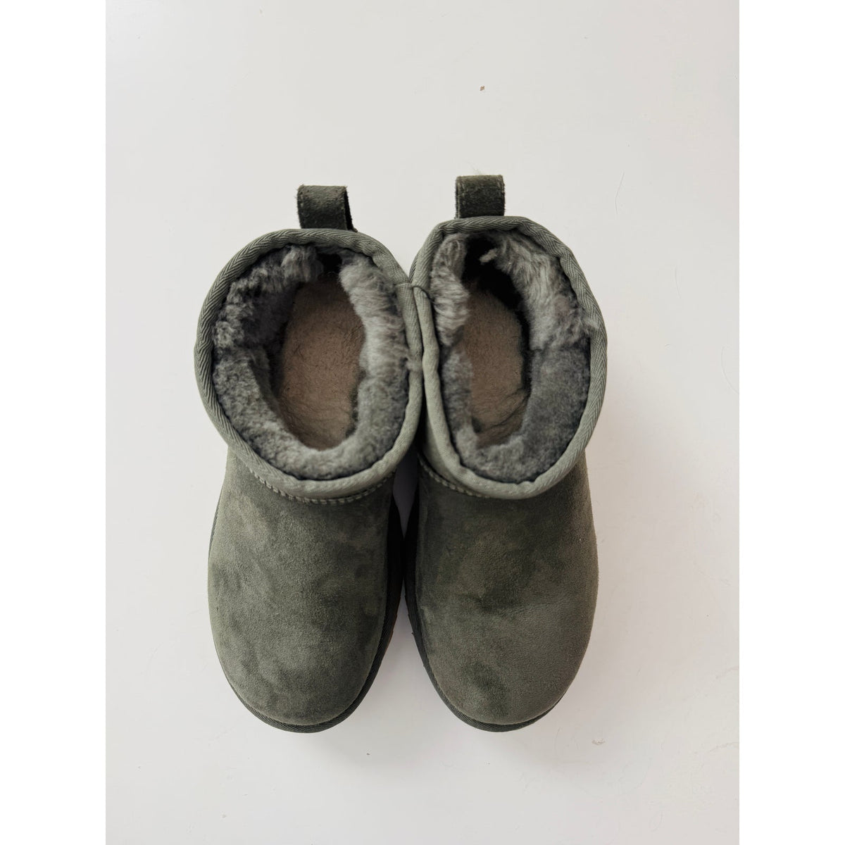 UGG green ultra mini boots - size women's 8