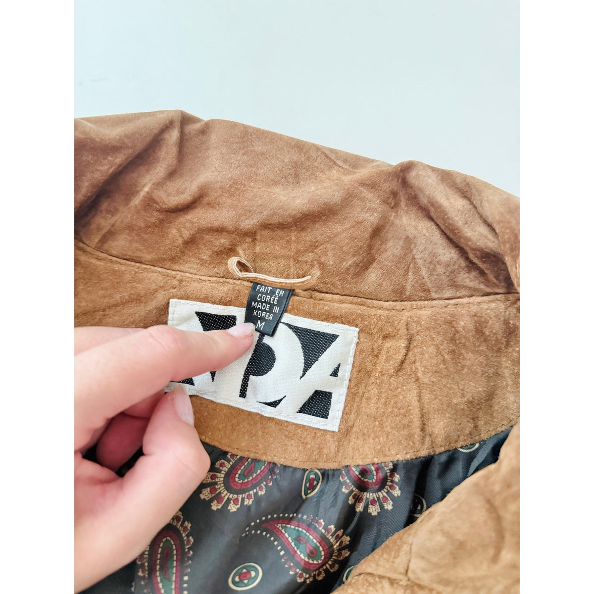 Vitnage ADA brown leather bomber jacket - size medium