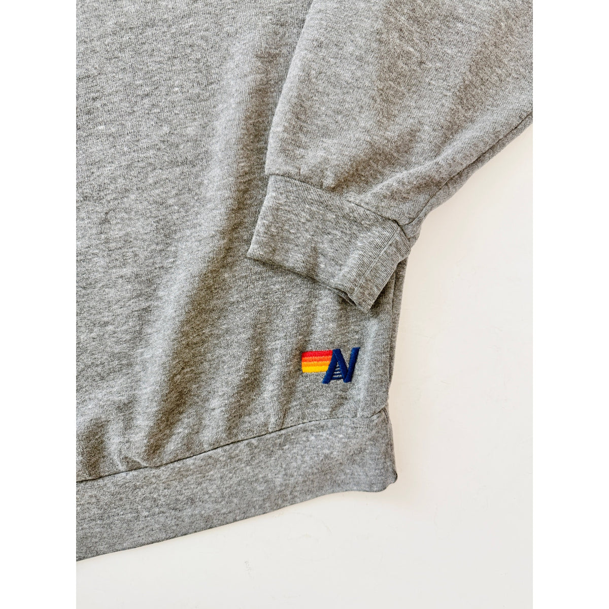 Aviator Nation heathered grey logo hoodie - size small
