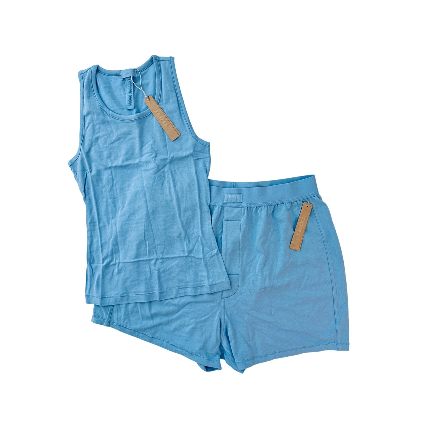 skims boyfriend loose boxer marina blue - size small