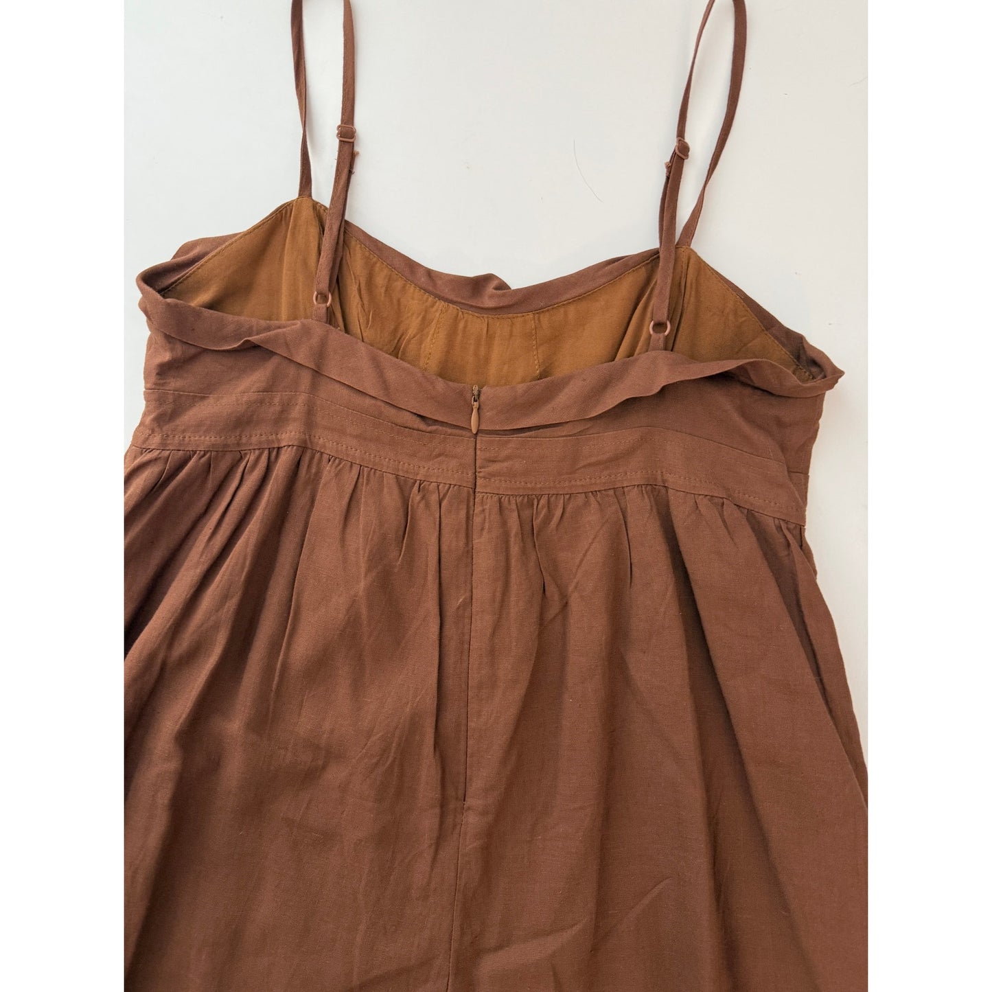 vici brown cami romper with pockets - size small