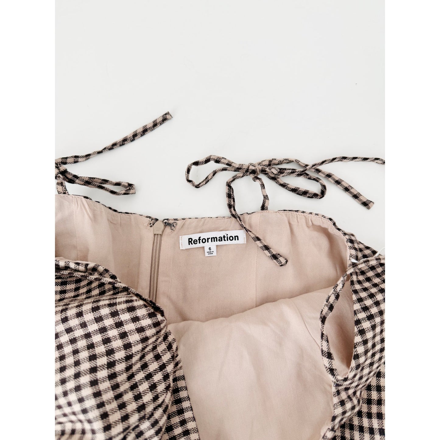 Reformation tovianna linen mini dress - size 6