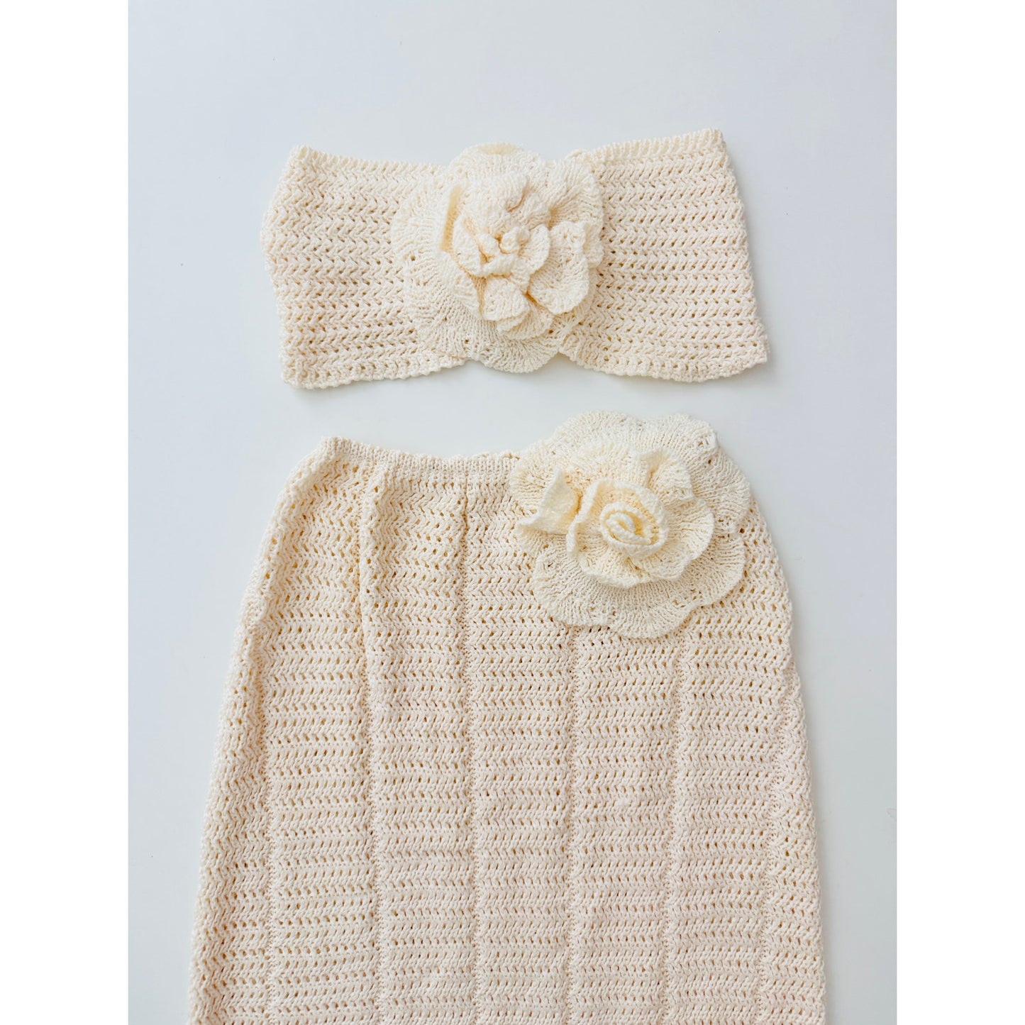 Peppermayo crochet maxi skirt set - size M/L
