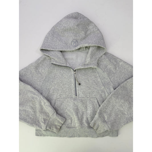 lululemon heather grey 1/2 zip scuba hoodie - size M/L