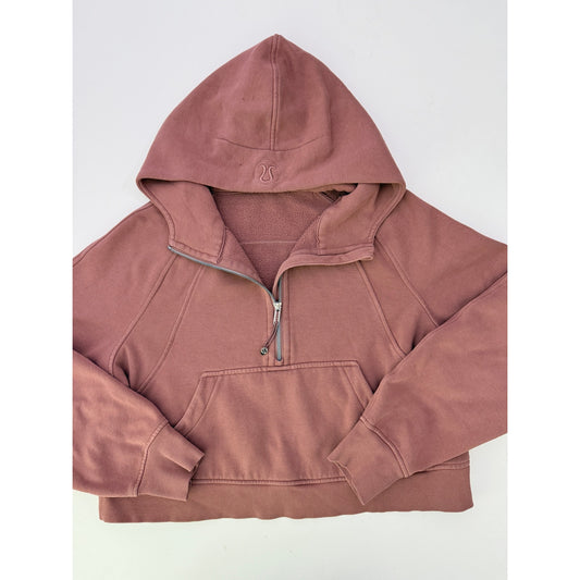 lululemon spiced chai 1/2 zip scuba hoodie - size M/L
