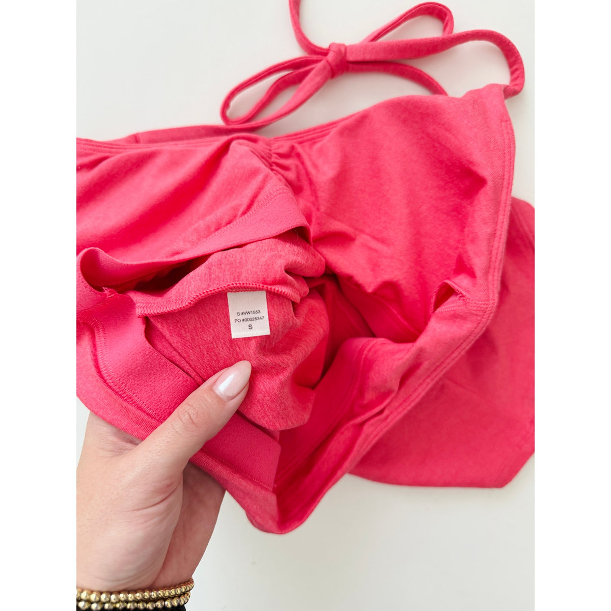 Vuori halo halter ruched tank top - size small