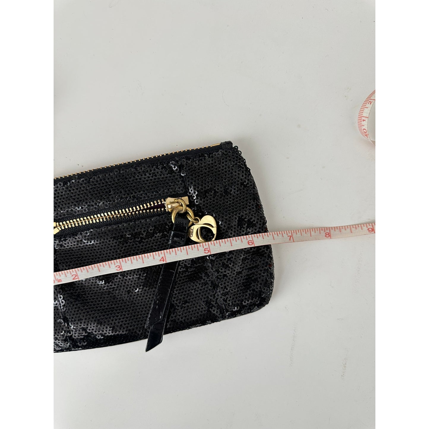 Coach poppy wristlet - black sequin