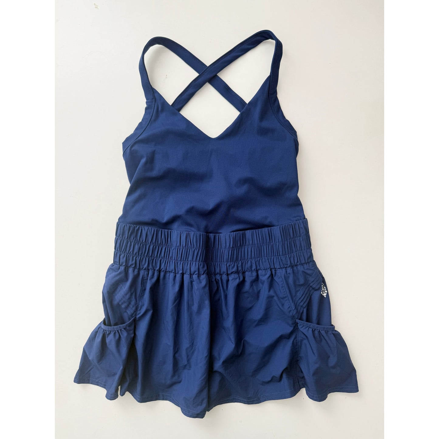 Free People navy blue get your flirt on shortsie - size medium