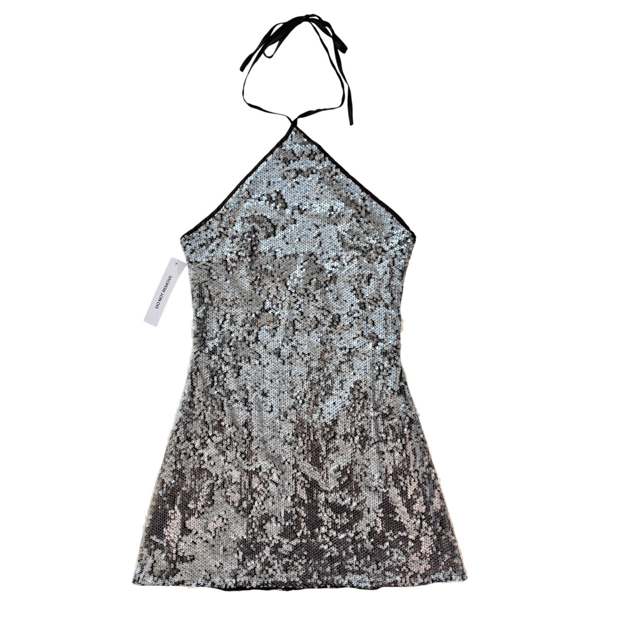 Princess Polly brown sequin halter mini dress - size 6