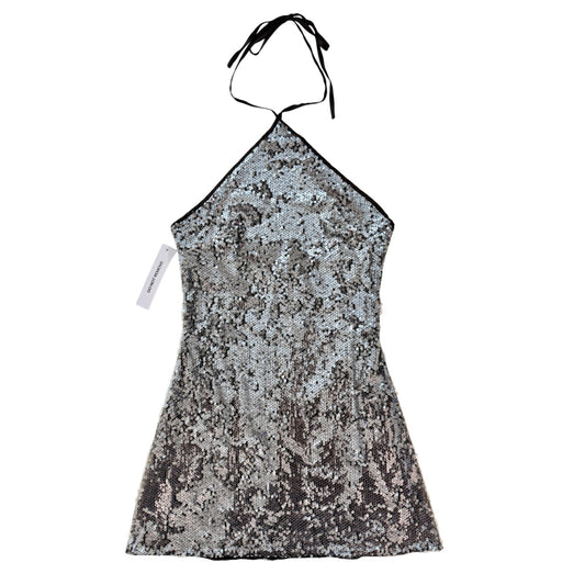 Princess Polly brown sequin halter mini dress - size 6