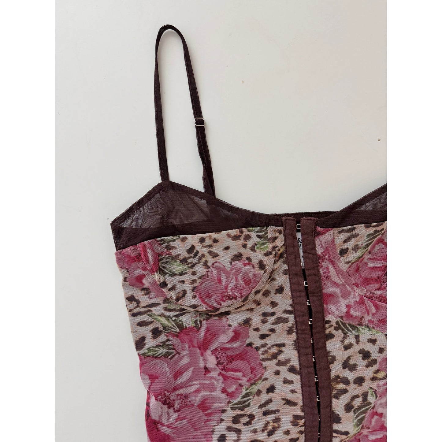 princess polly animal print corset tank top - size 4