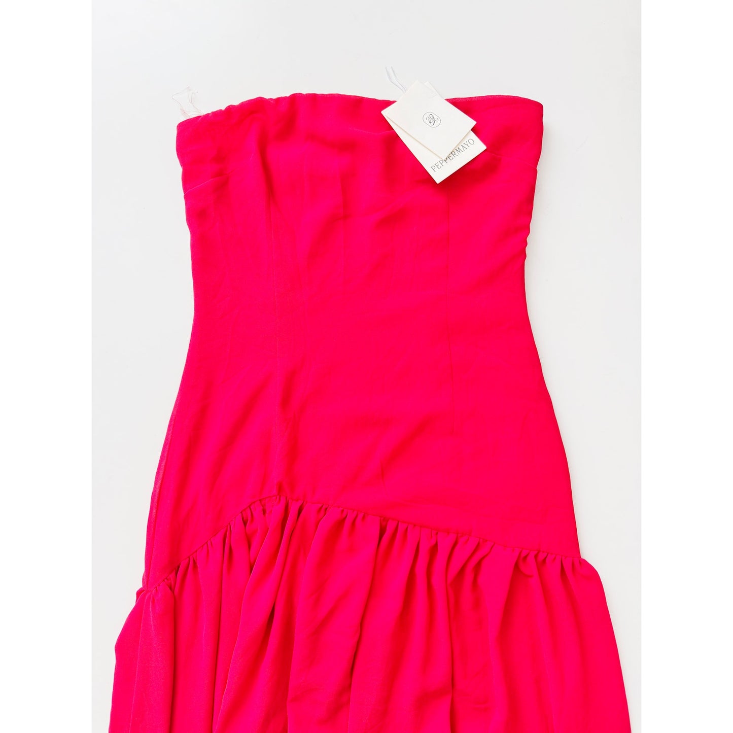 Peppermayo red eden strapless maxi dress - size 4