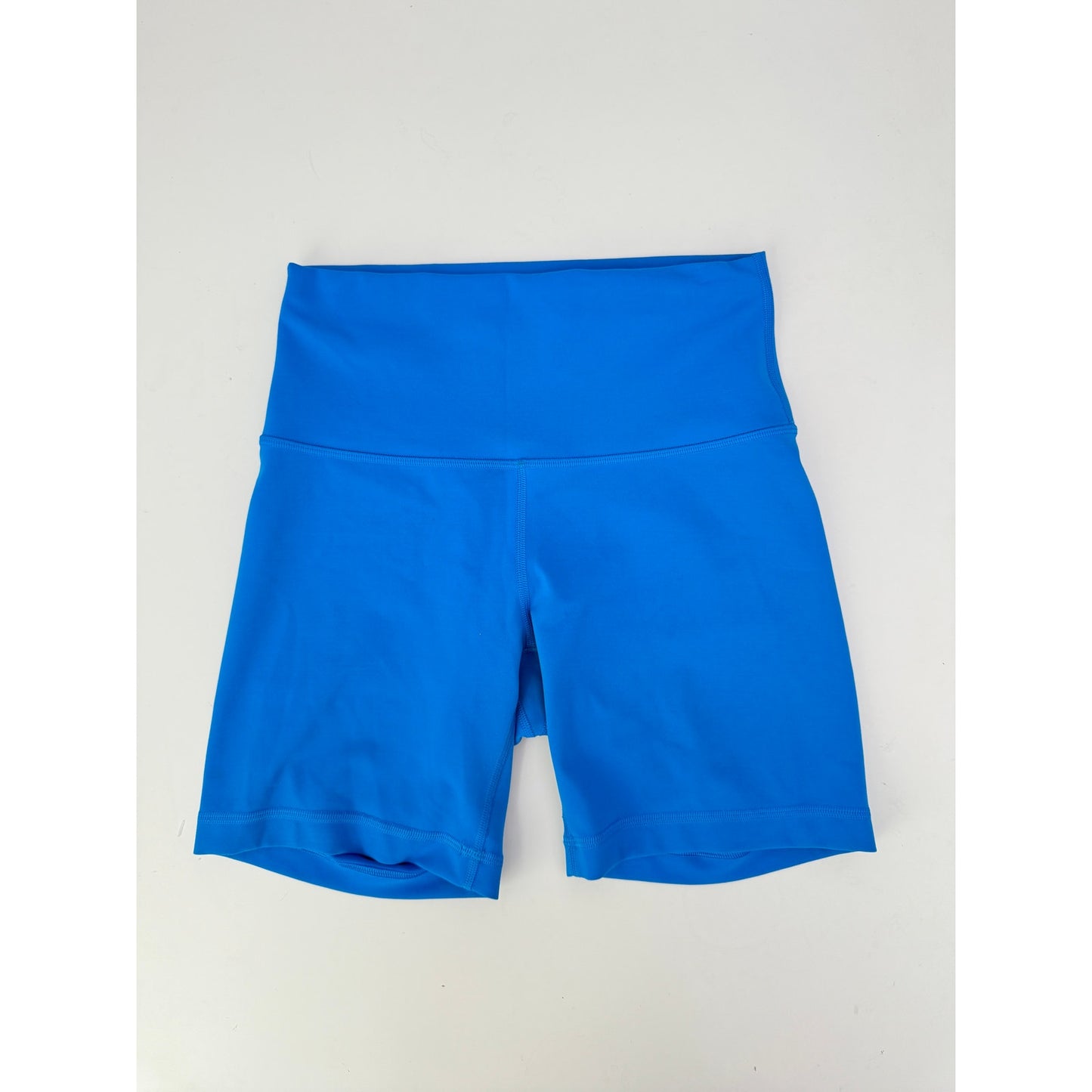 lululemon poolside blue wunder train bikers - size 6, 6" inseam