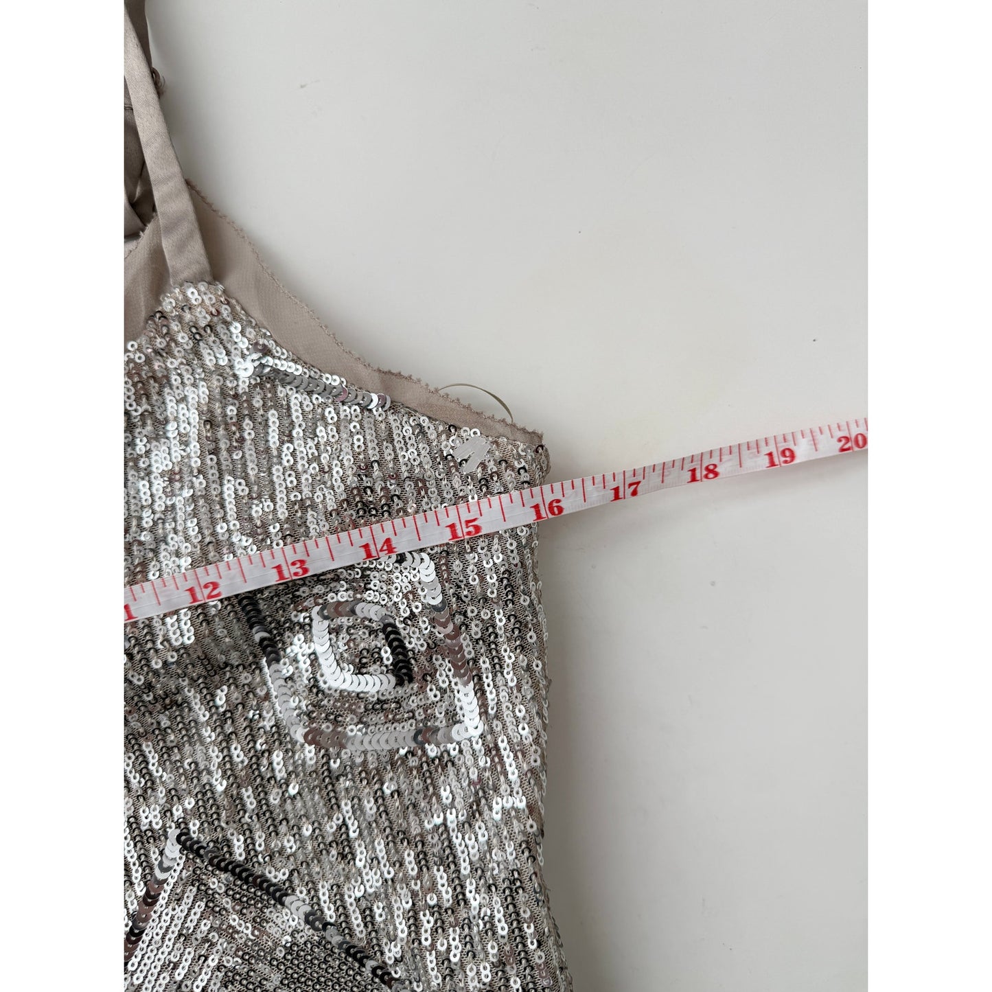 skies are blue silver sequin mini dres - size small