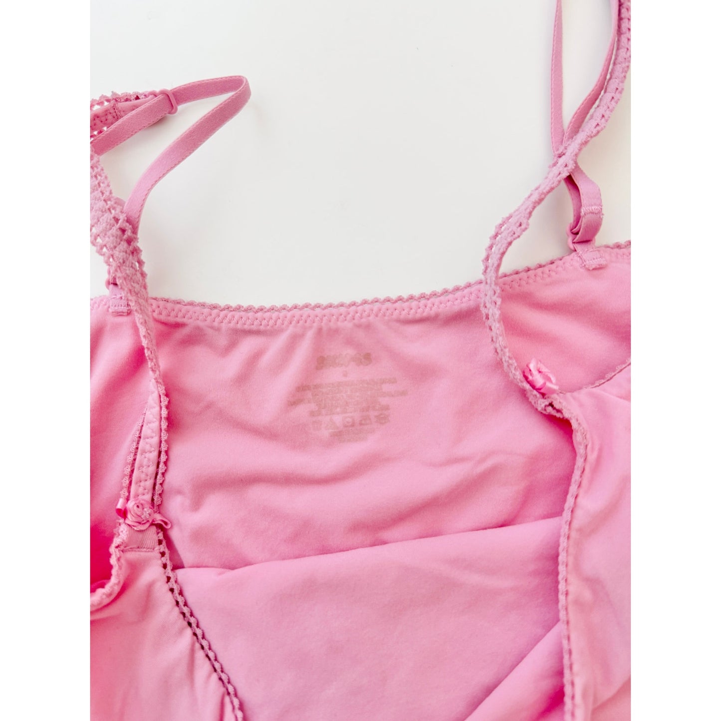 skims pink fits everybody cropped tank top - size medium