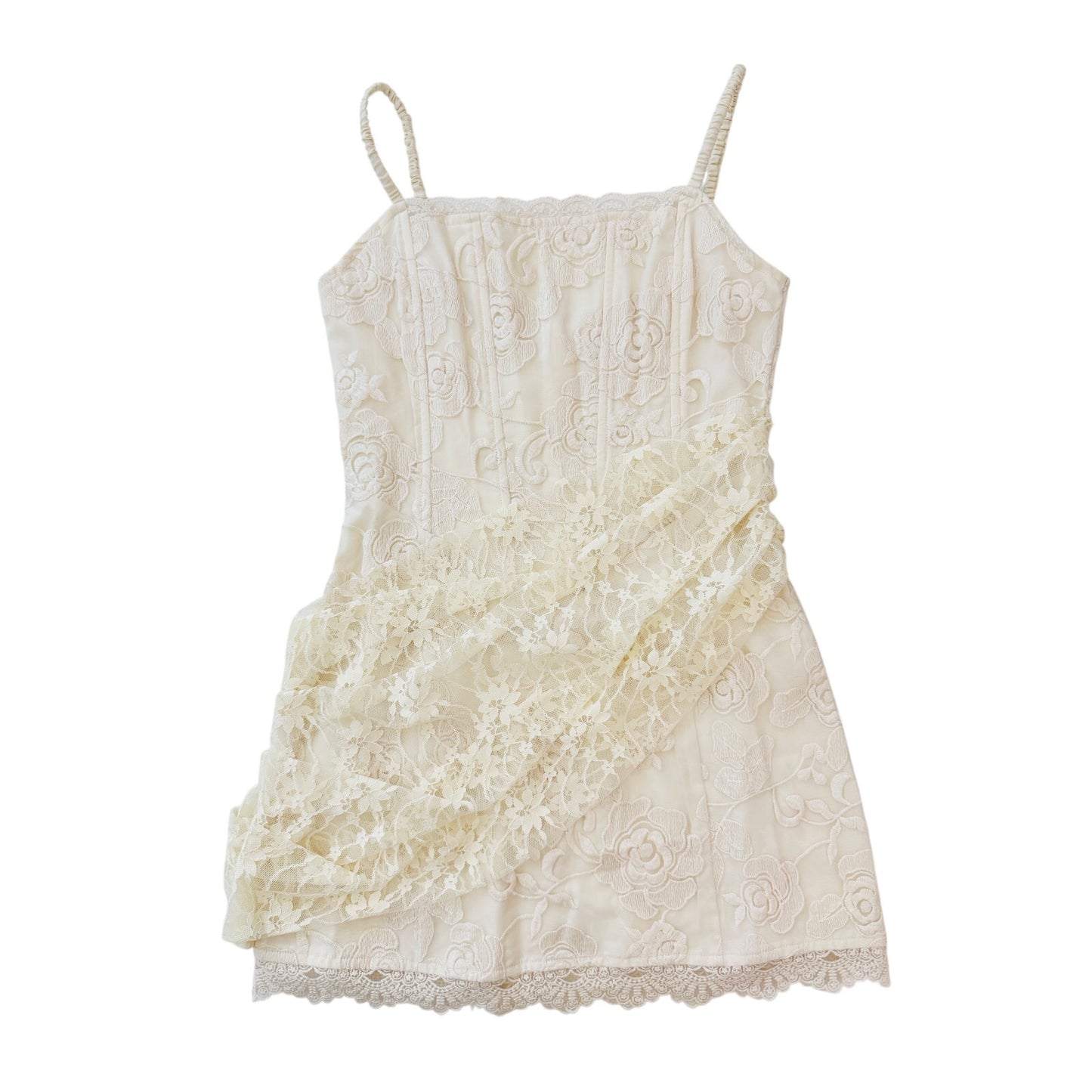 Peppermayo white lace knockout mini dress- size 2