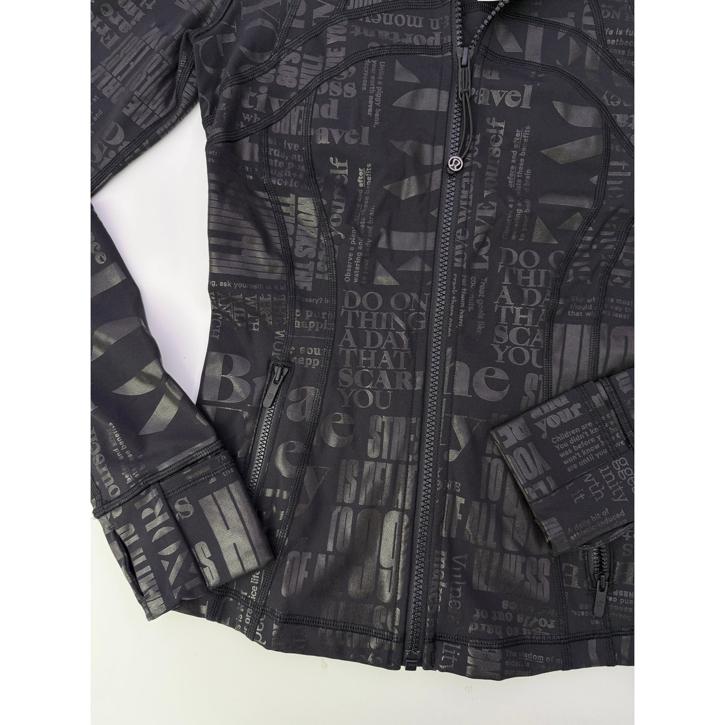 Lululemon foil black define jacket - 20YR Manifesto - size 4