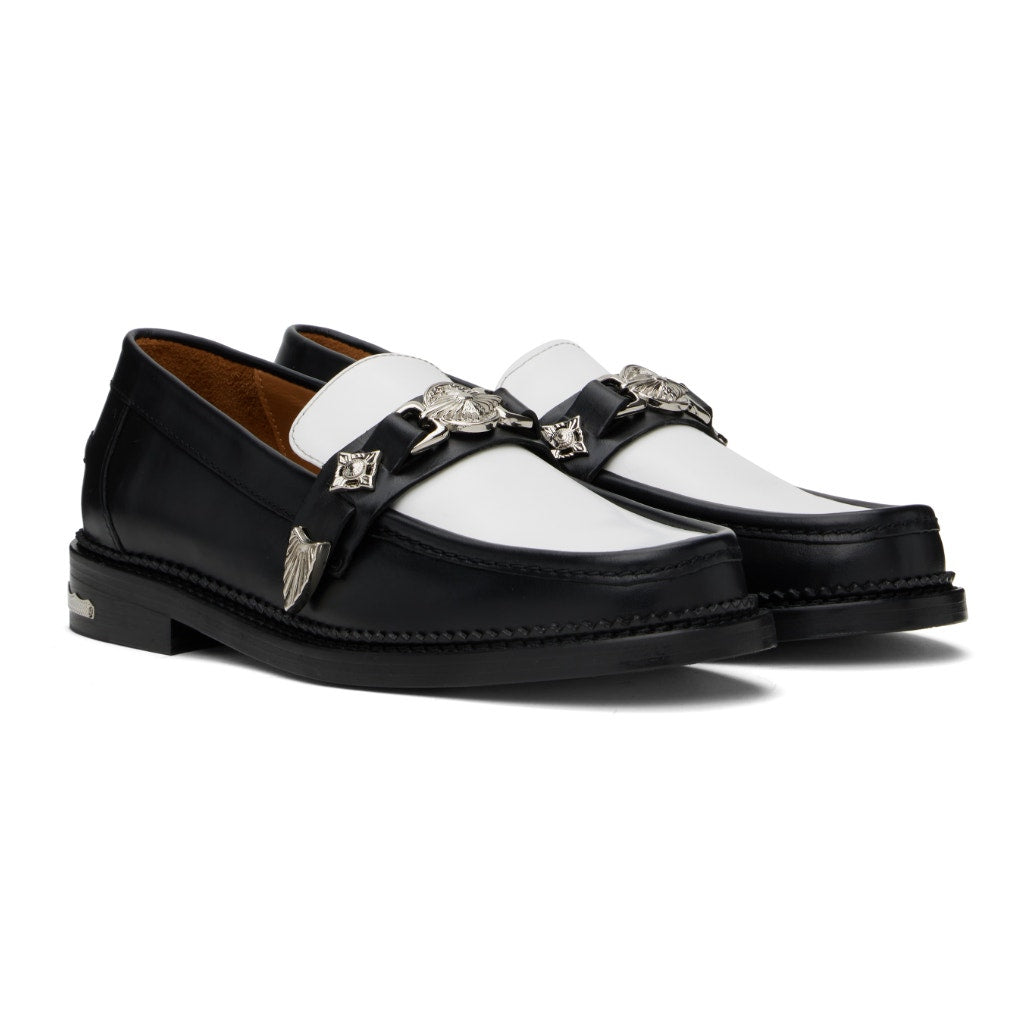 Toga Pulla leather loafers with silver buckles - size 38