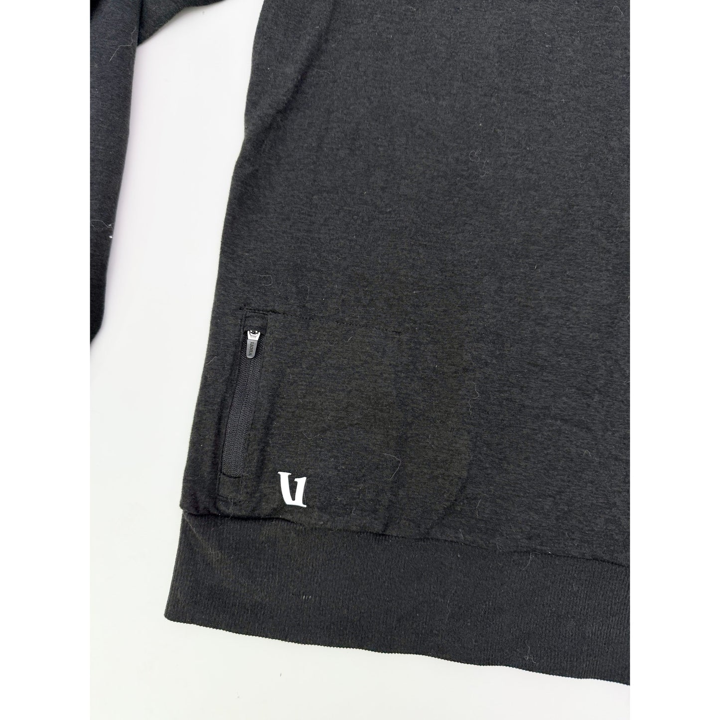 Vuori Men's black heather ponto performance crewneck - size XL