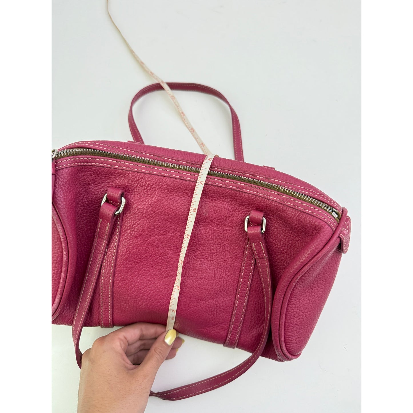 Vintage Dooney & Bourke pink barrel shoulder bag