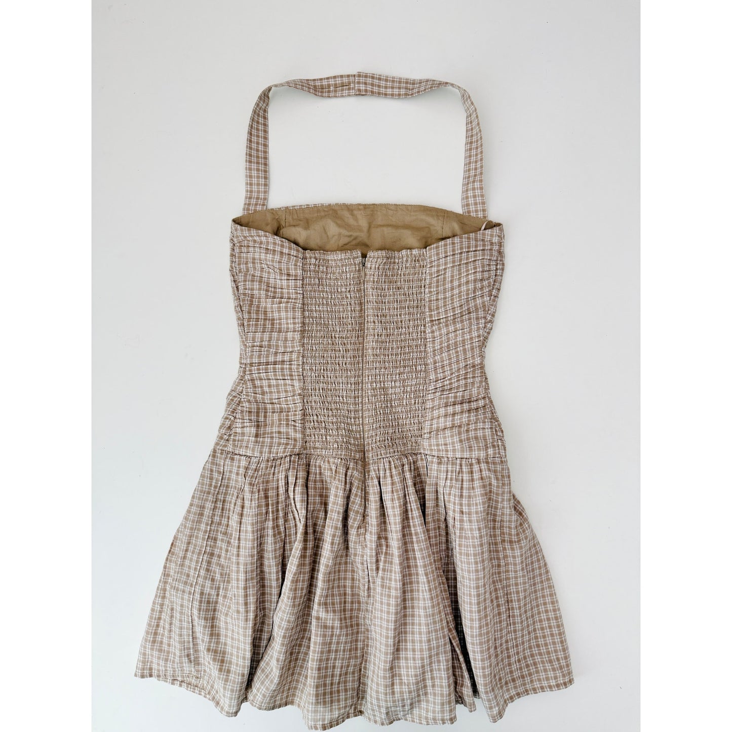 Abercrombie and fitch checkered halter mini dress - size small