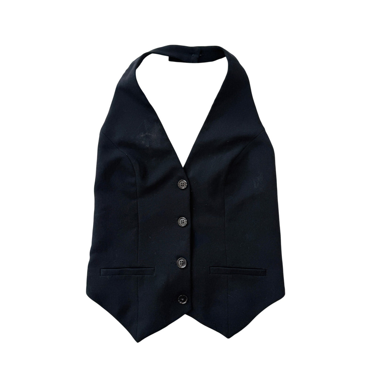 Abercrombie and fitch black tailored halter vest - size small