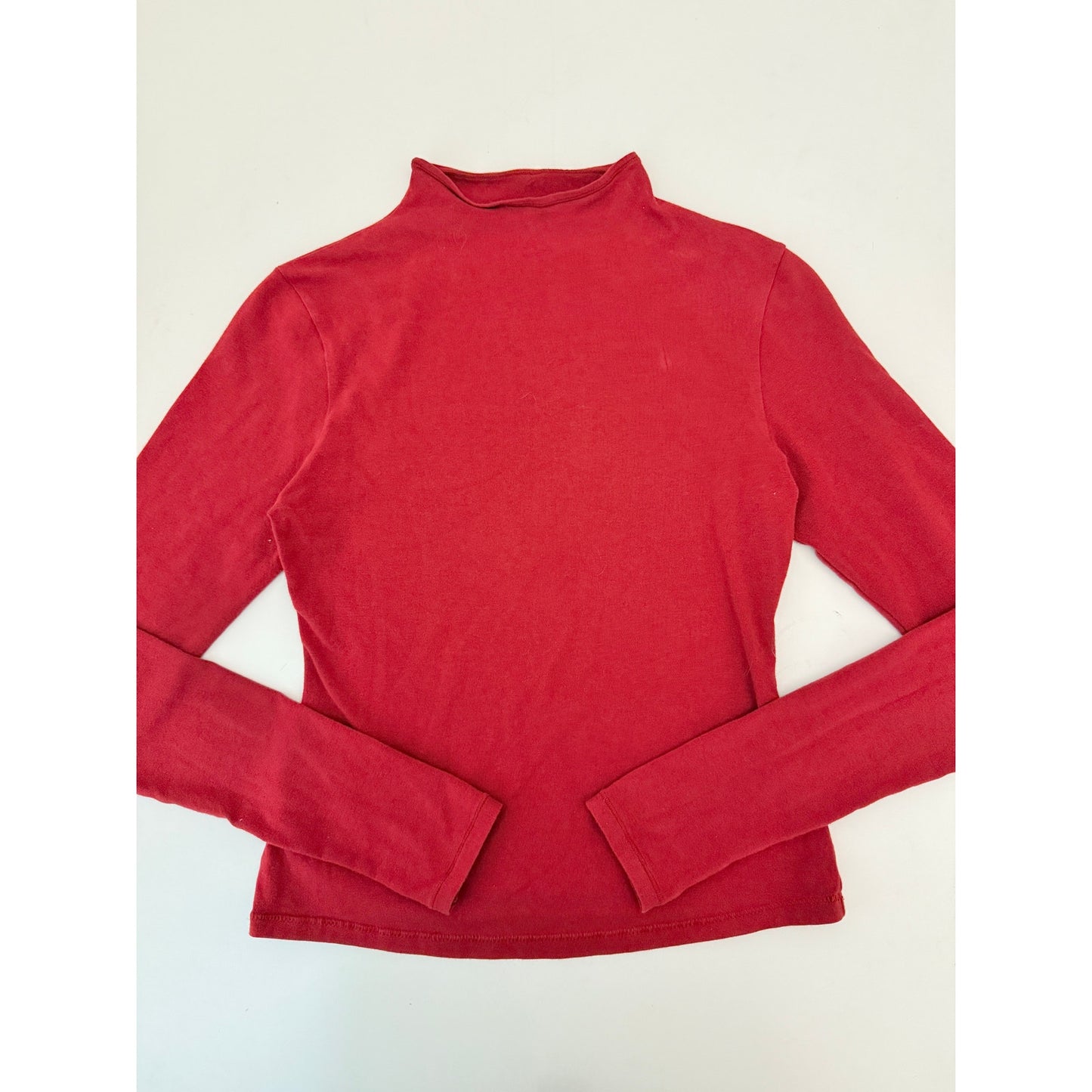 skims cotton jersey long sleeve brick red - size medium