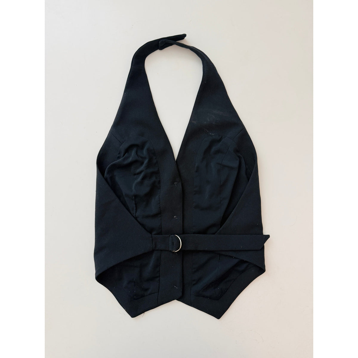 Abercrombie and fitch black tailored halter vest - size small