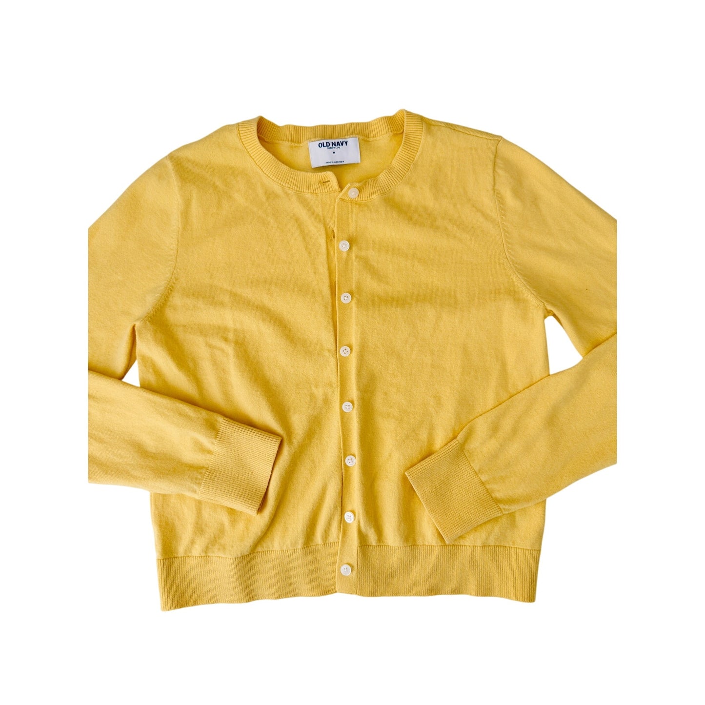Old navy yellow button down cardigan - size medium