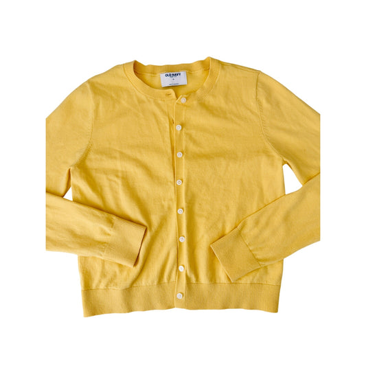 Old navy yellow button down cardigan - size medium