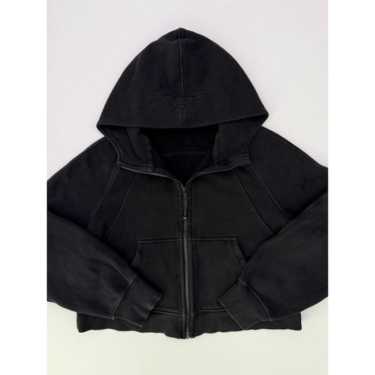 lululemon black scuba full zip scuba hoodie - size M/L