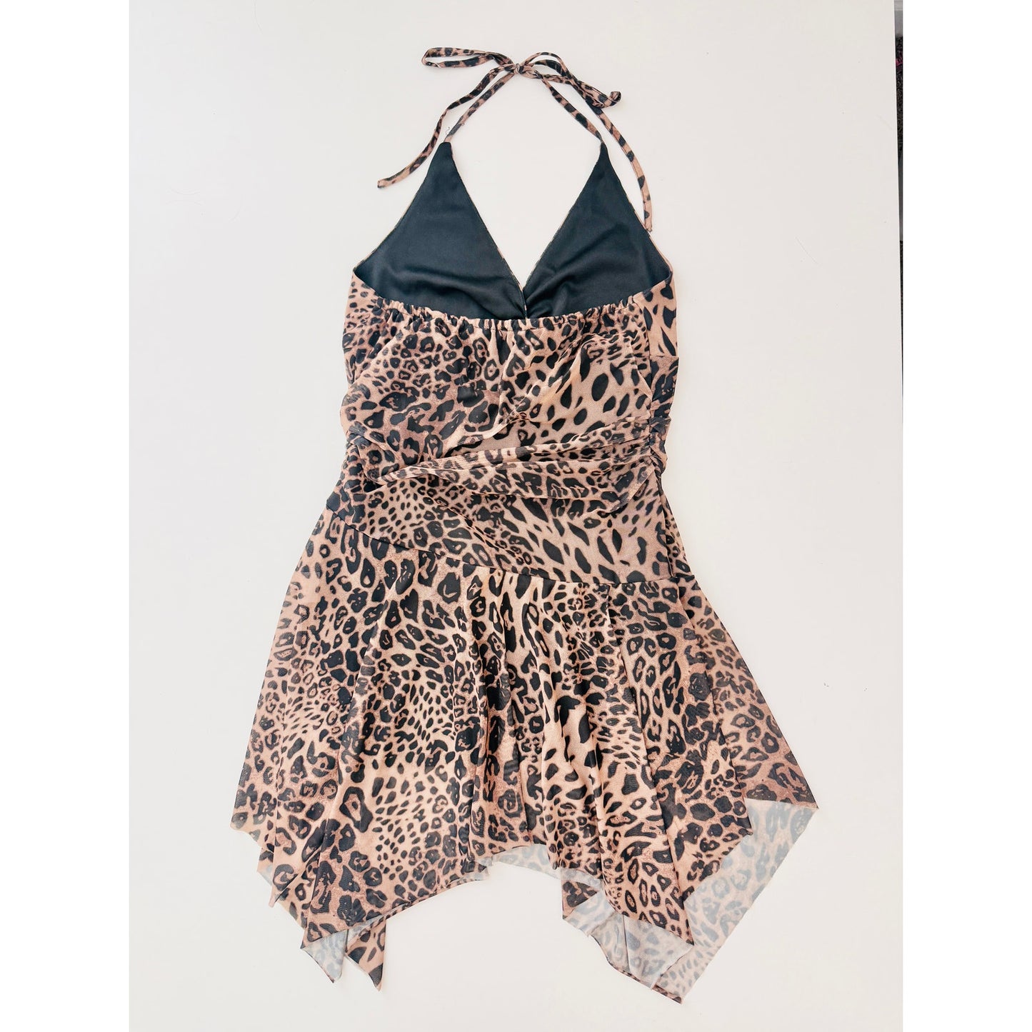 Princess polly animal print halter mini dress - size 4