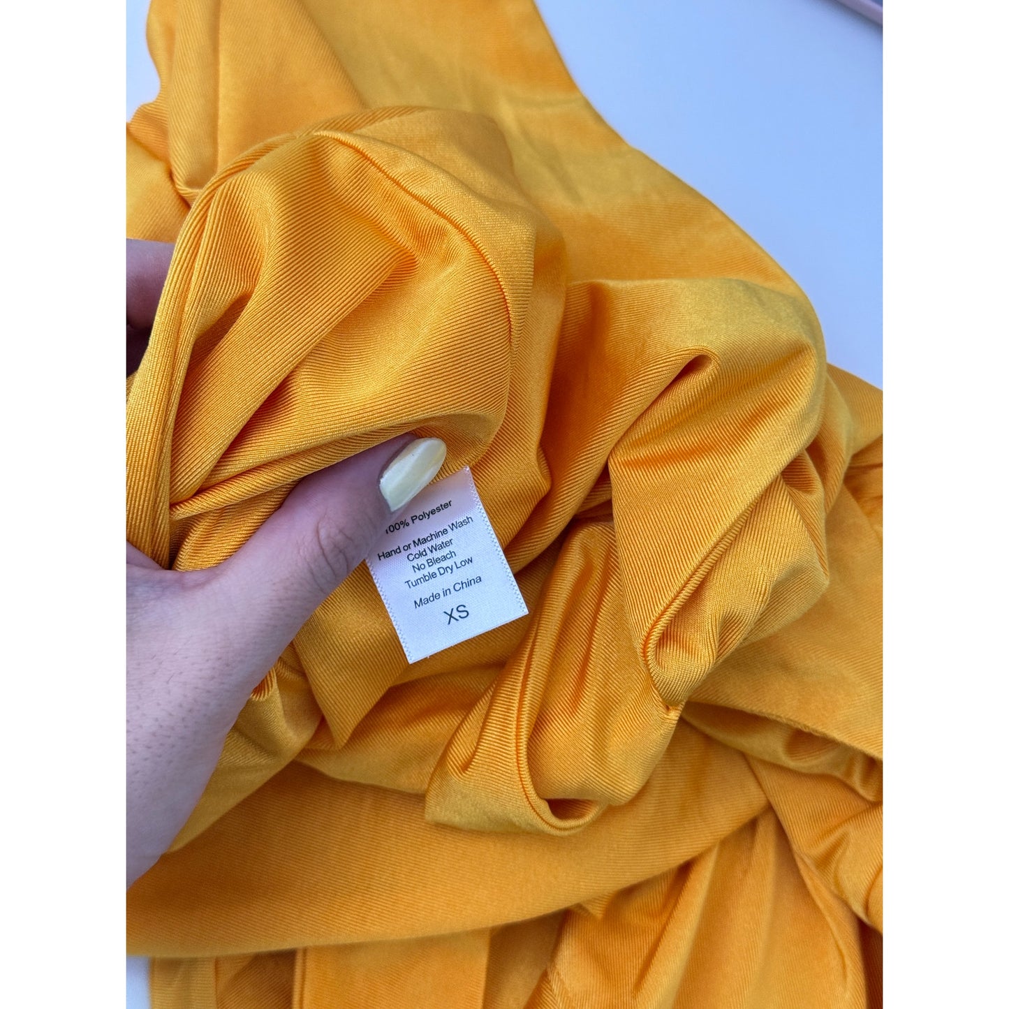 Lucy in the sky melina ruched bodycon mini dress orange - size XS