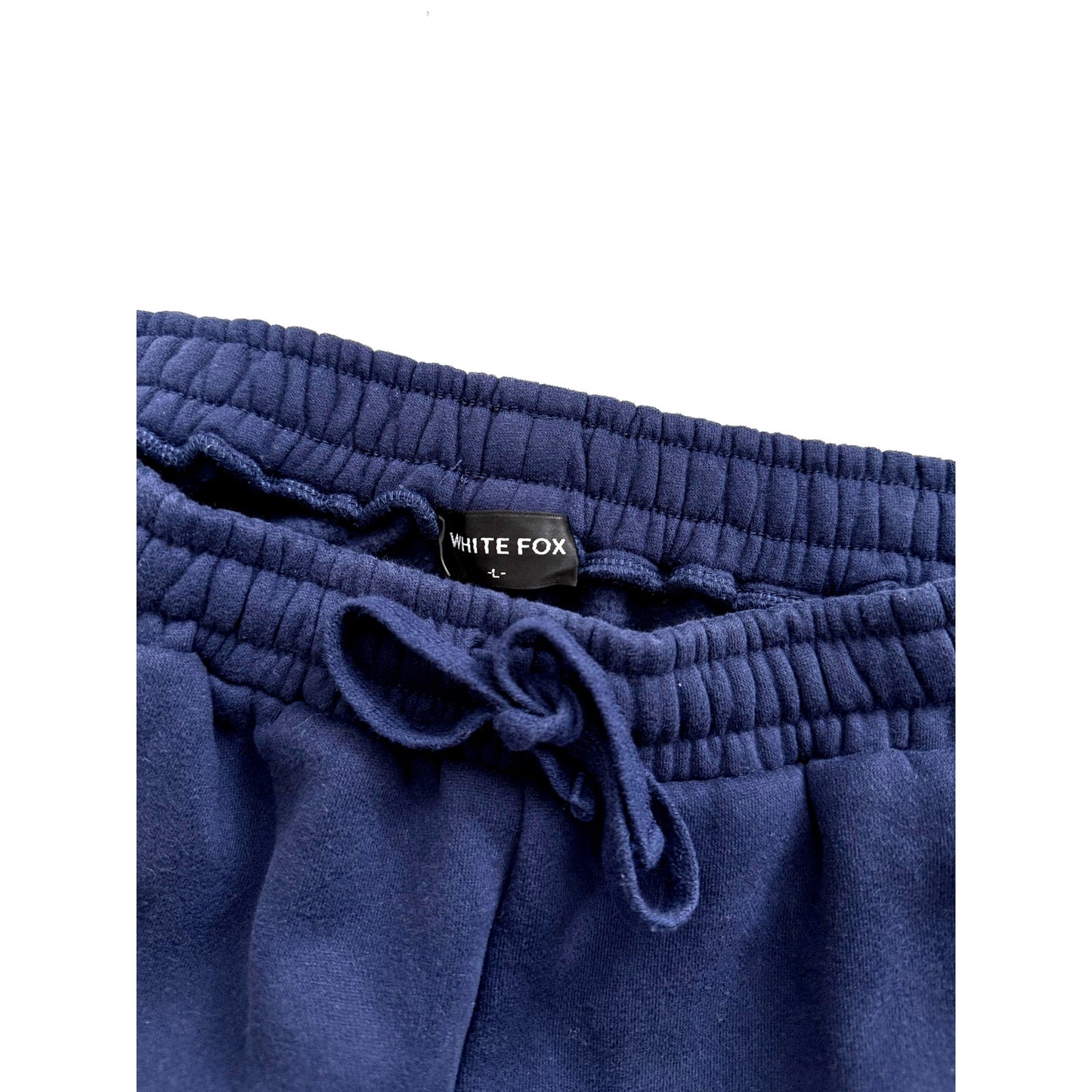 white fox navy blue sweatshorts - size large