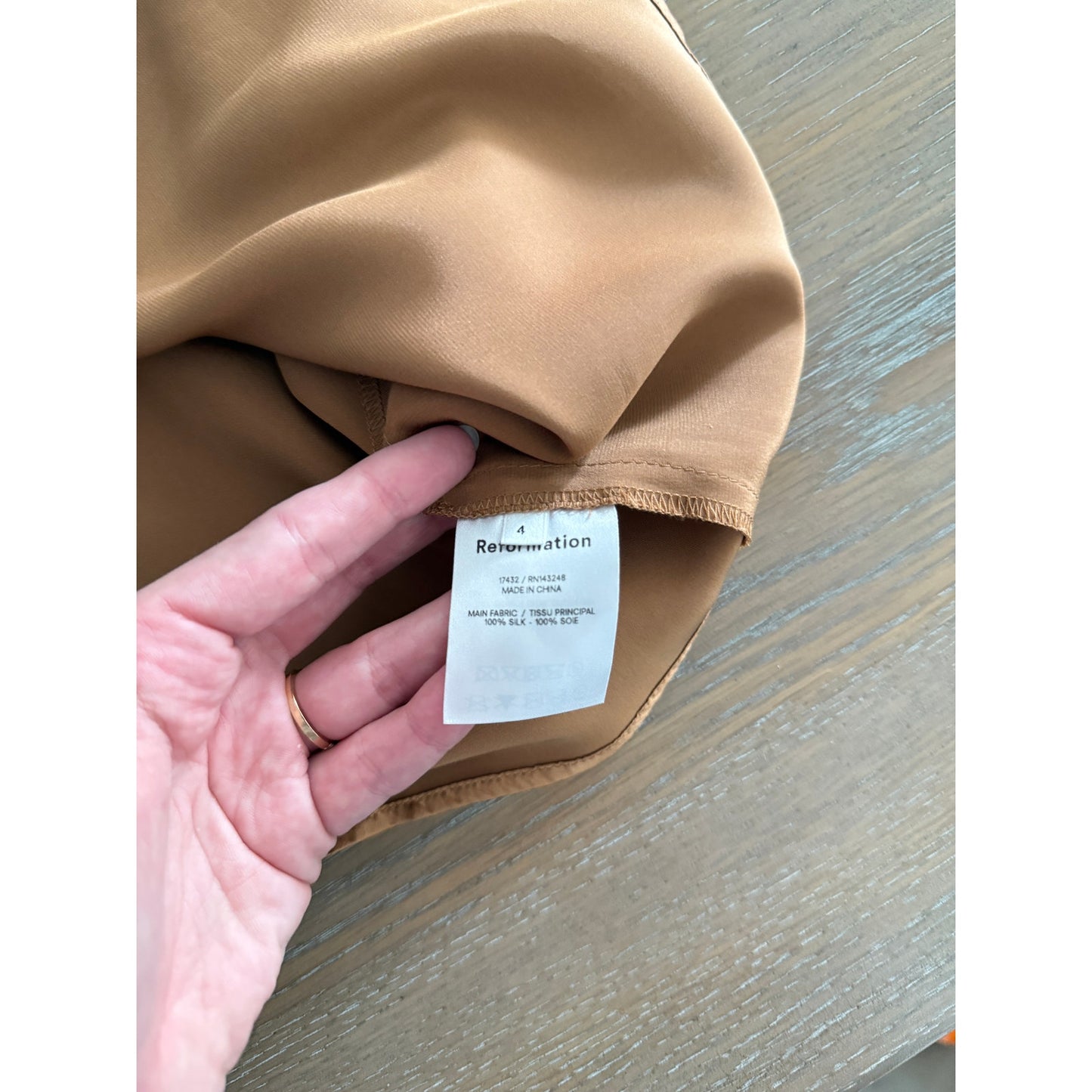 Reformation mezcal 100% silk brown mini dress  - size 4