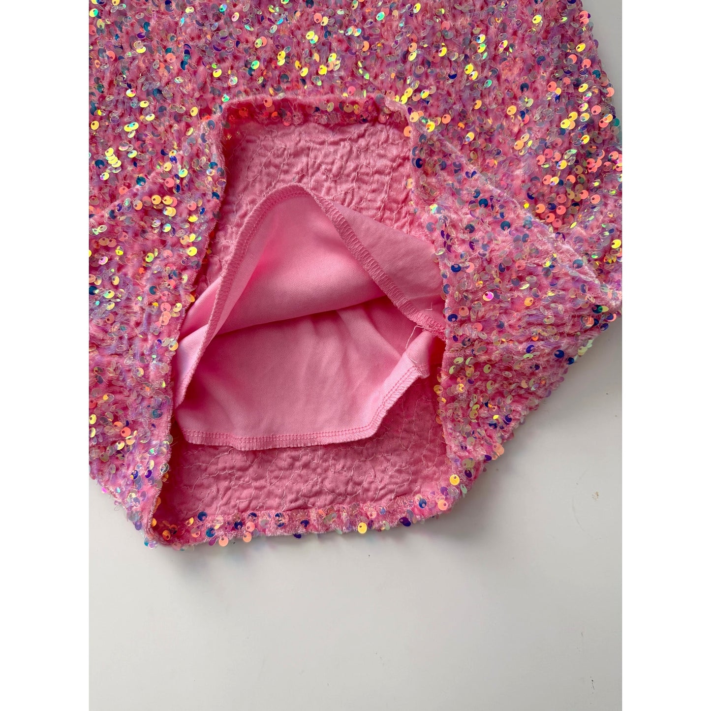 lucy in the sky pink sequin mini dress -size small