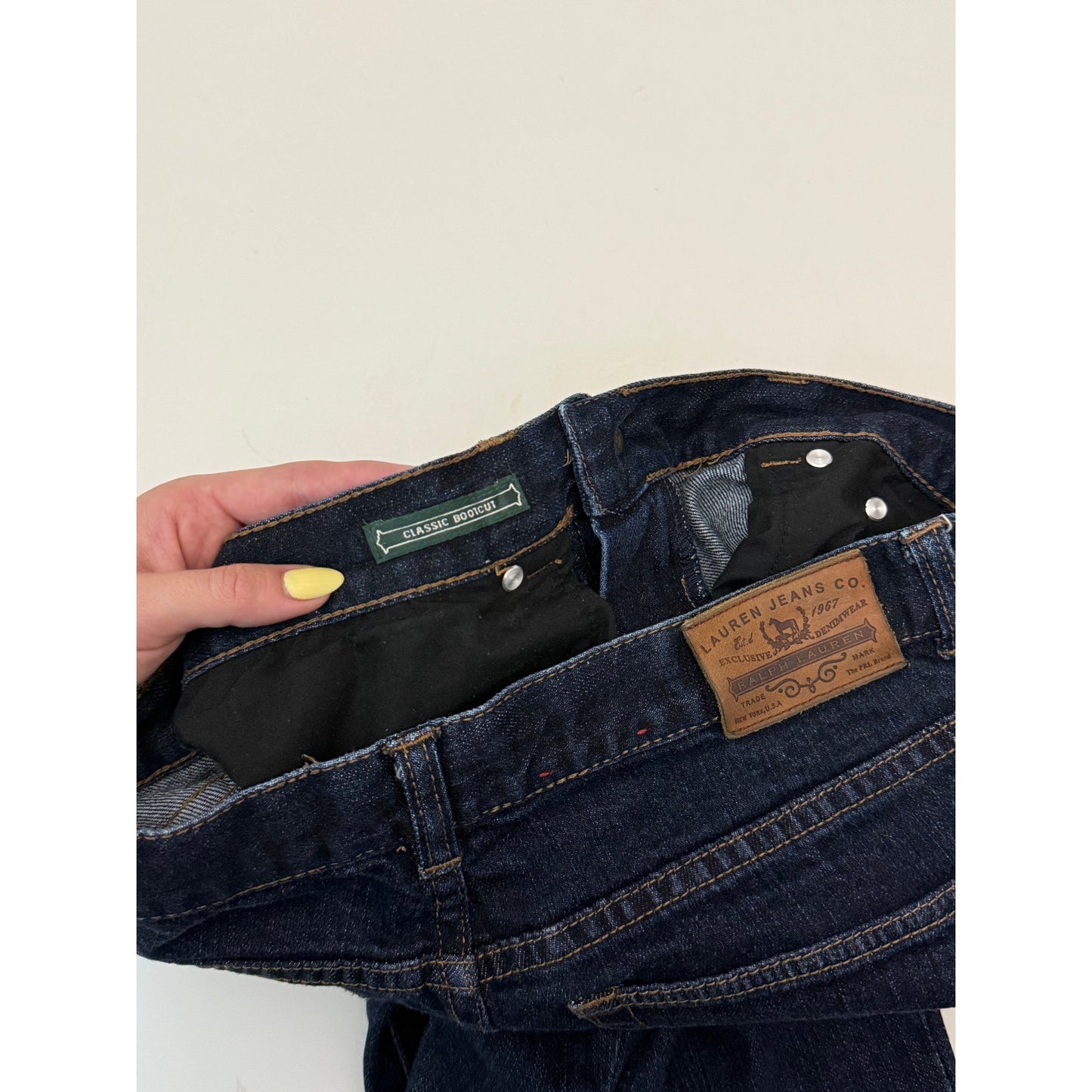 Ralph Lauren darkwash bootcut jeans - size 8