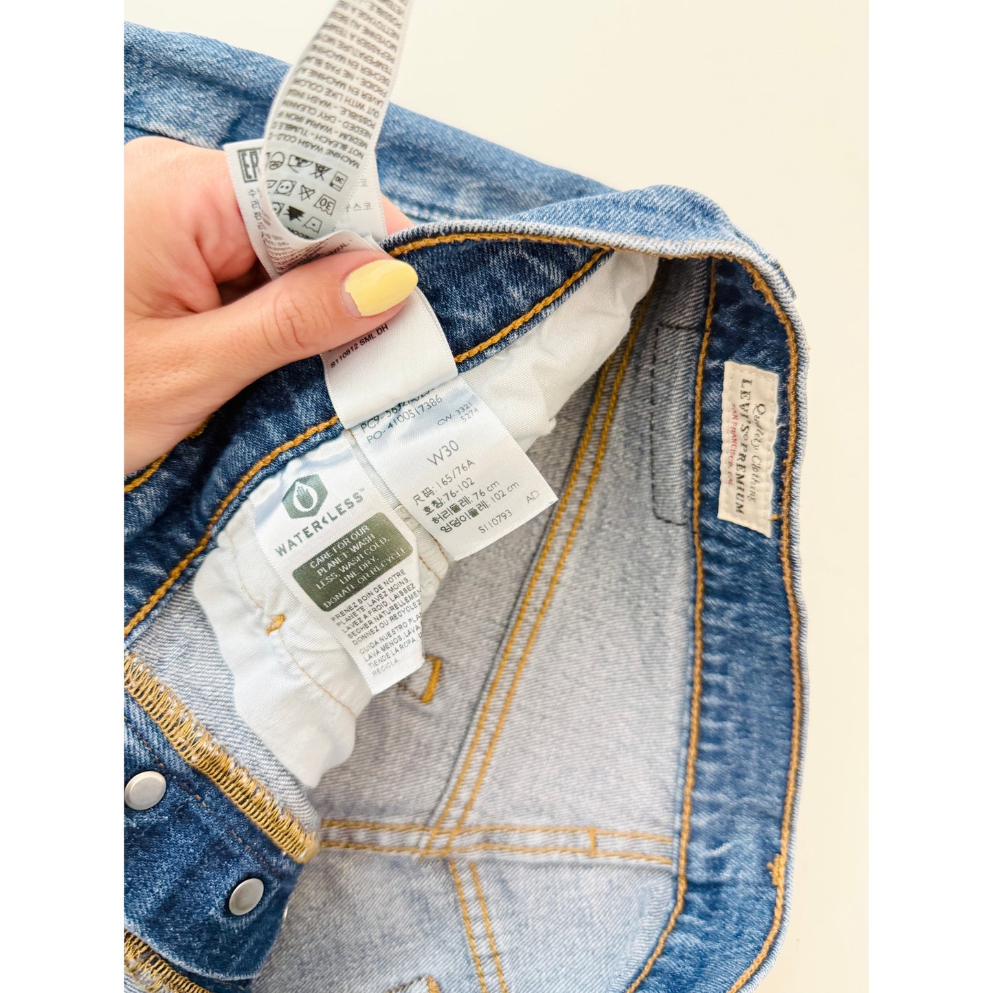 levis high rise 501 shorts - size 30