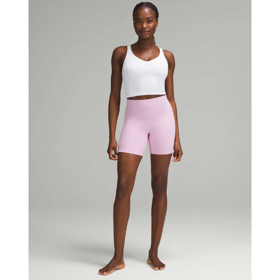 lululemon vita pink align high rise shorts - size 6, 4"