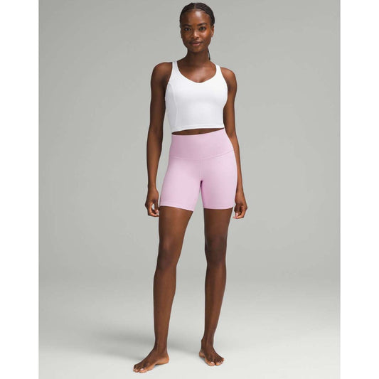 lululemon vita pink align high rise shorts - size 6, 4"