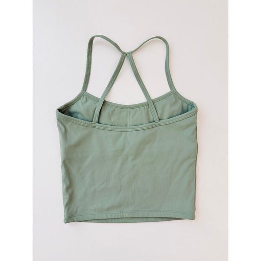 green athletic biker shorts set - size medium