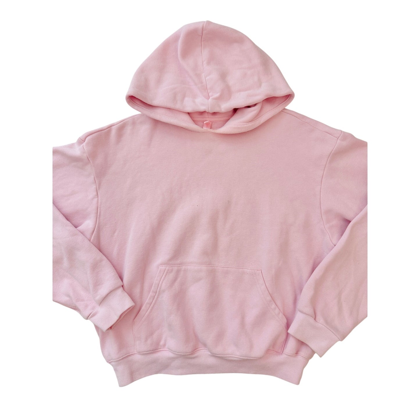 Skims pink cotton fleece classic hoodie - size medium